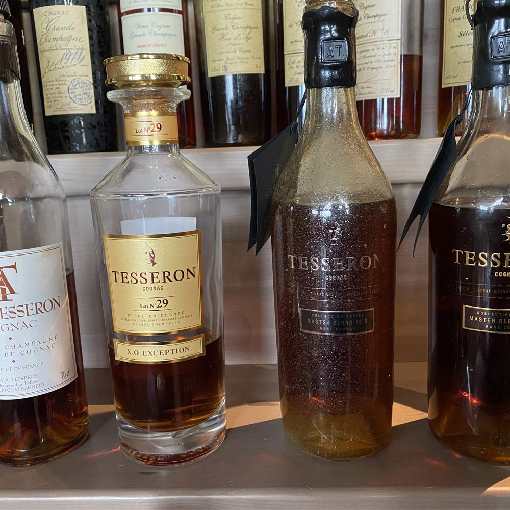 An assortment of Tesseron bottles
