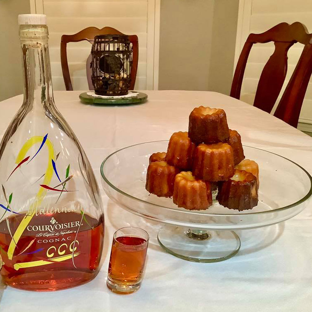 Courvoisier COgnac with caneles