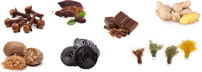 Spicy notes: clove, nutmeg, licorice and spices